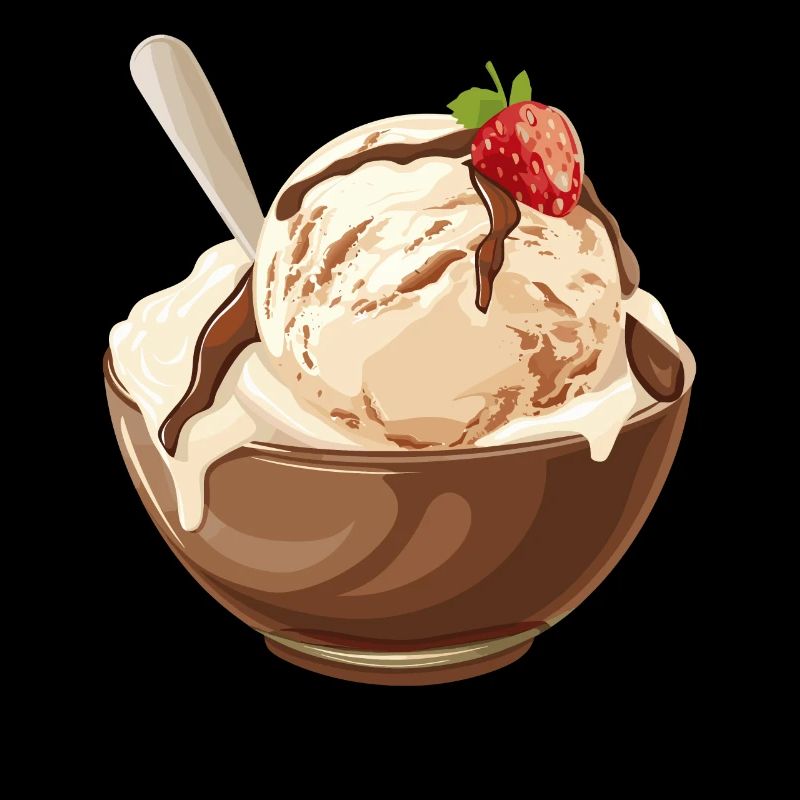 Vanilla Ice Cream with Chocolate Sauce Delight