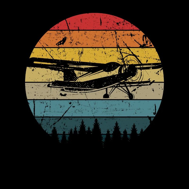 Flugzeug Tshirt Herren Helikopter Pilot Flieger