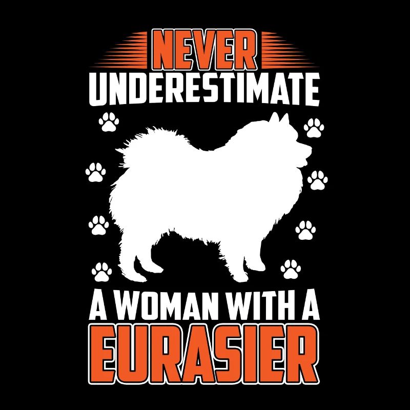 Frau mit Eurasier Eurasian Spitz Eurasier