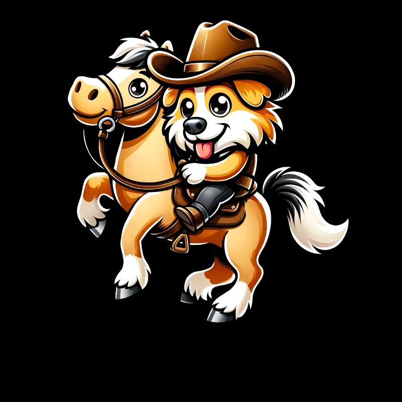 Chien à cheval