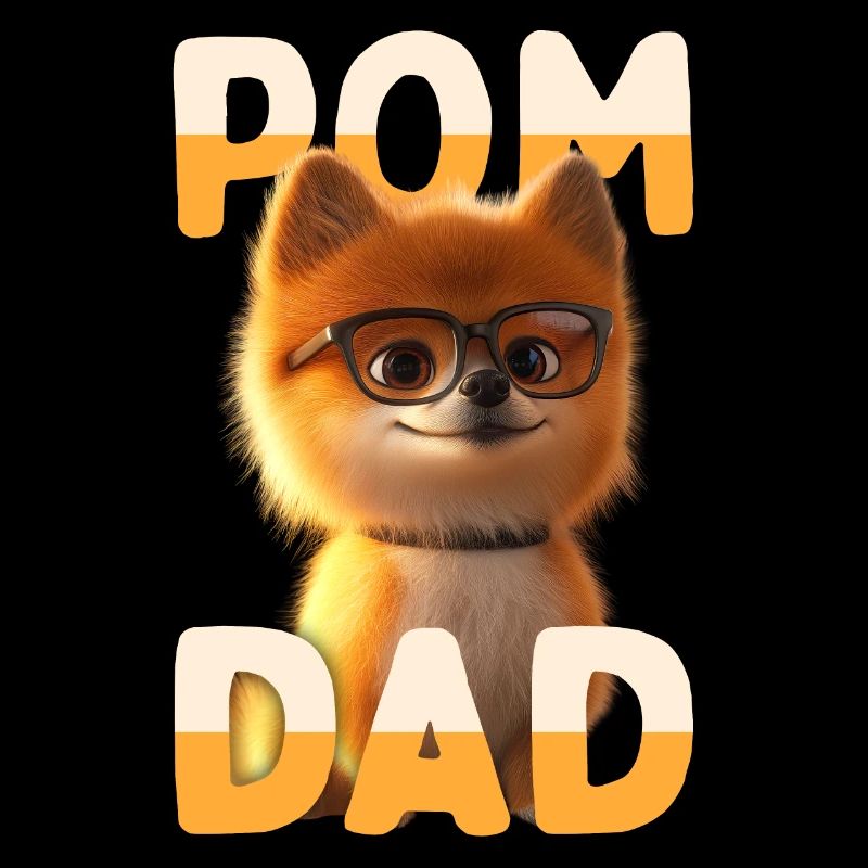 Pom Dad Zwergspitz Daddy Spitz Papa Vatertag Pom