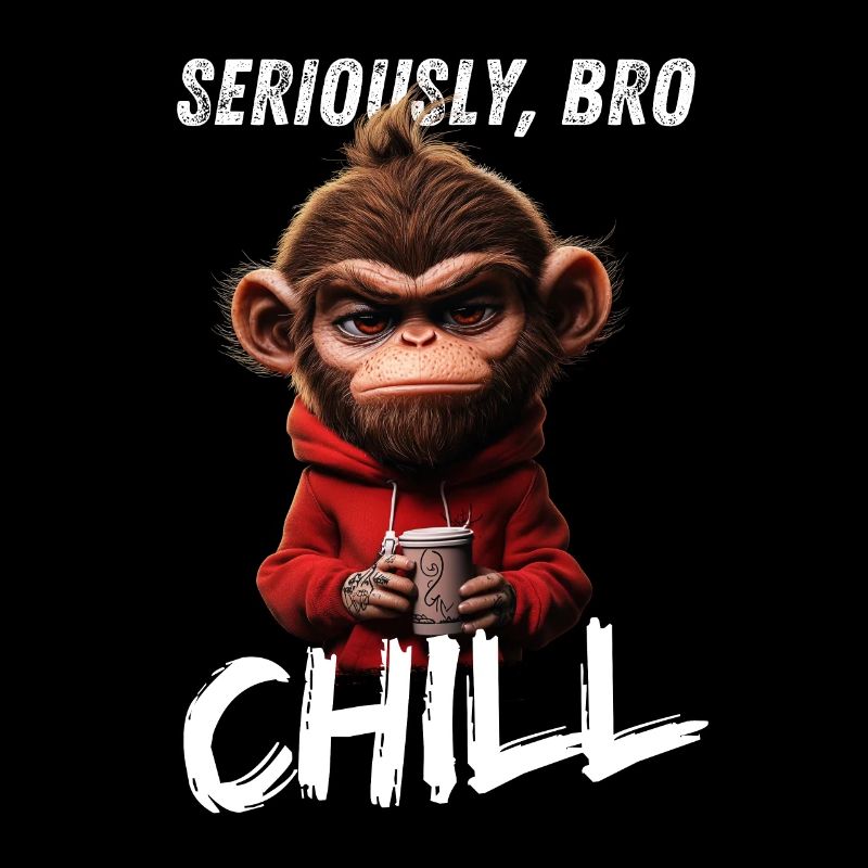 Seriously Bro Chill Affe Meme Zocker Design