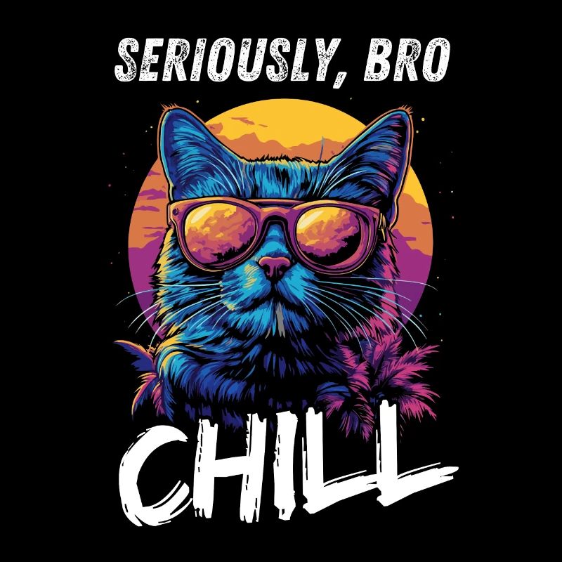Seriously Bro Chill Katze Gamer Meme