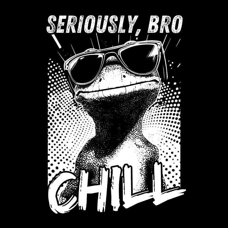 Seriously Bro Chill Eidechse Retro Meme