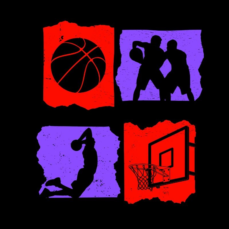 Basketball Tshirt B-Ball Dunking Rebound Player