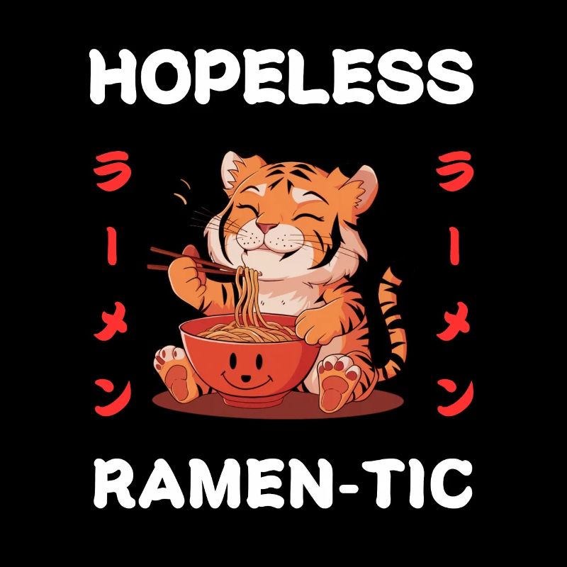 Tiger Ramen Nouilles Chibi Asia Noodle Soupe Anime