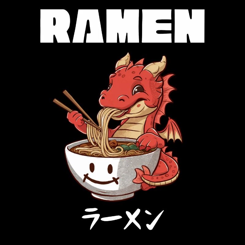 Dragon Ramen Nouilles Chibi Asia Noodle Soup Anime