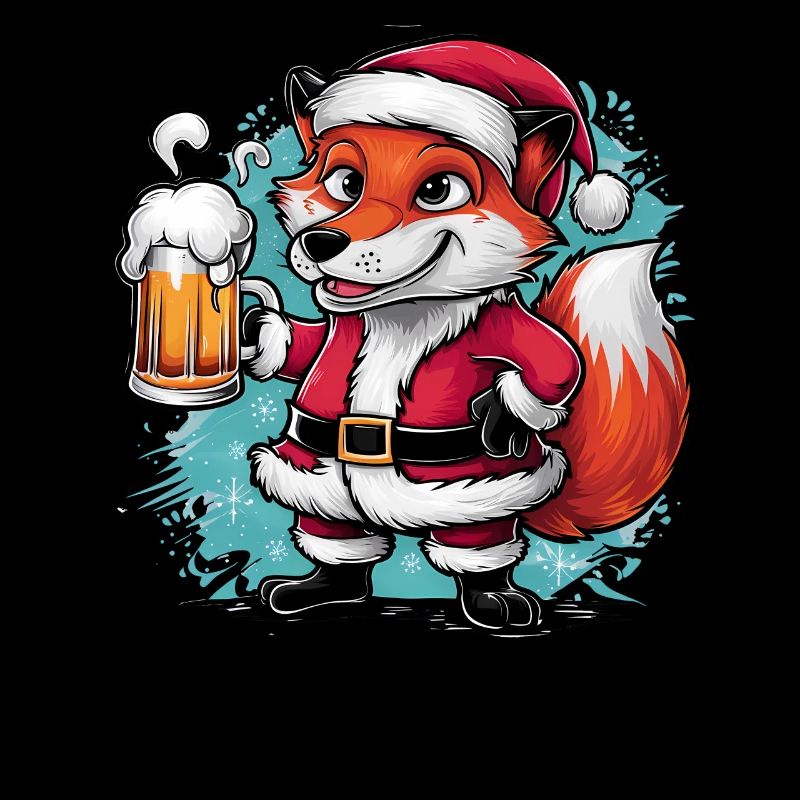 Fox Fox Ugly Christmas Christmas Xmas Beer
