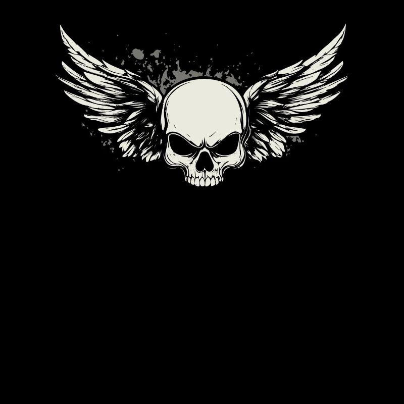 Skull with wings for bikers – Classic