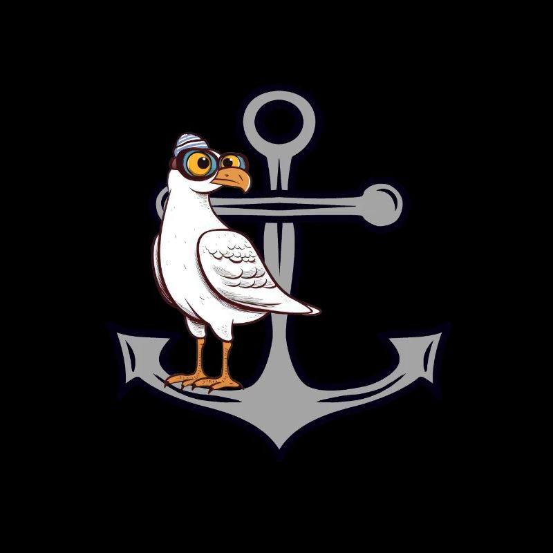 Anchor Seagull Seagulls Seagull Maritime Sailor