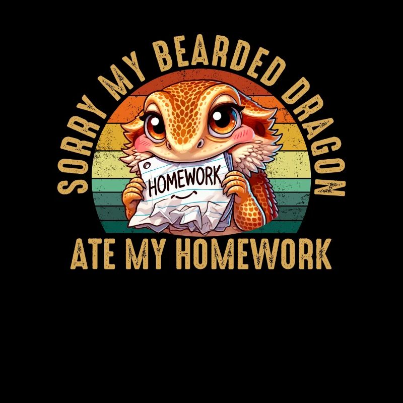 bearded dragon ate my homework, reptile bearded