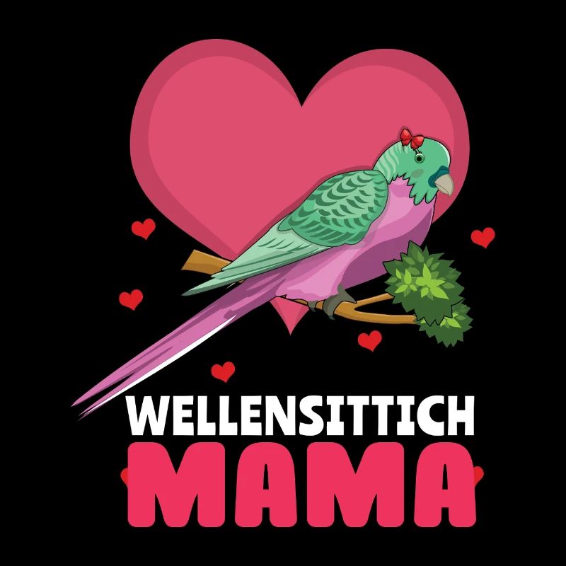 Maman perruche aimant les amis perroquets