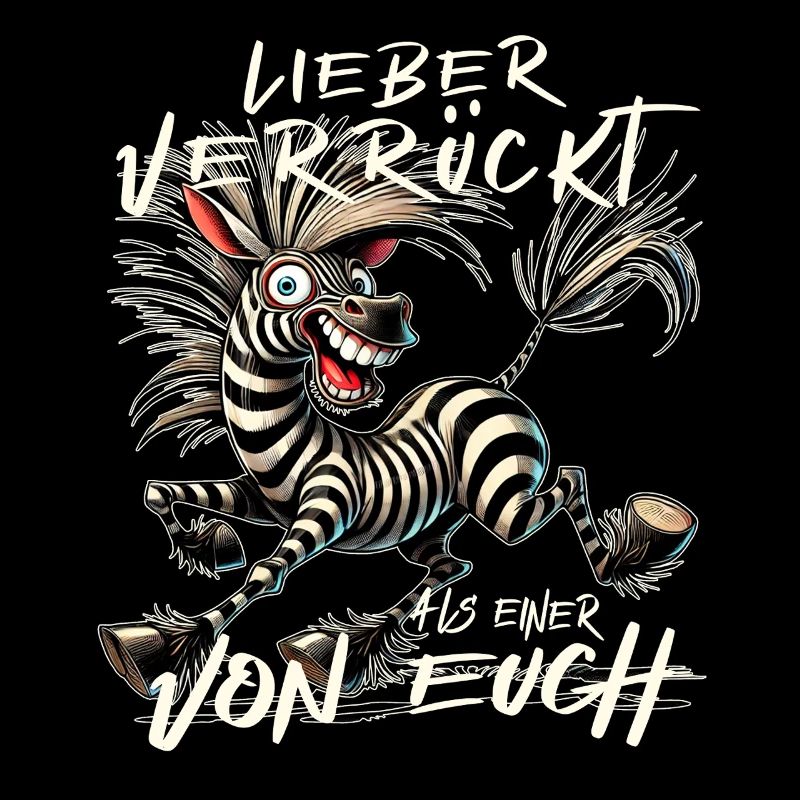 Zebra Lieber verrückt als einer von euch