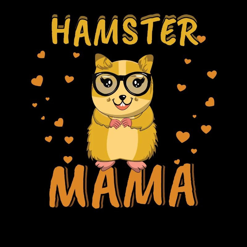 Mignon hamster maman illustration