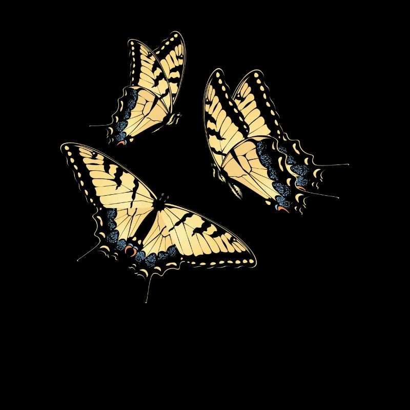 Tiger Swallowtails Sind Eine Mädchen Beste