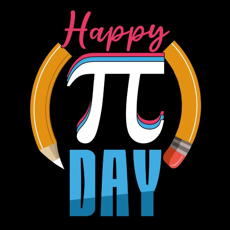 Happy Pi Day Math Fun Pencil Design