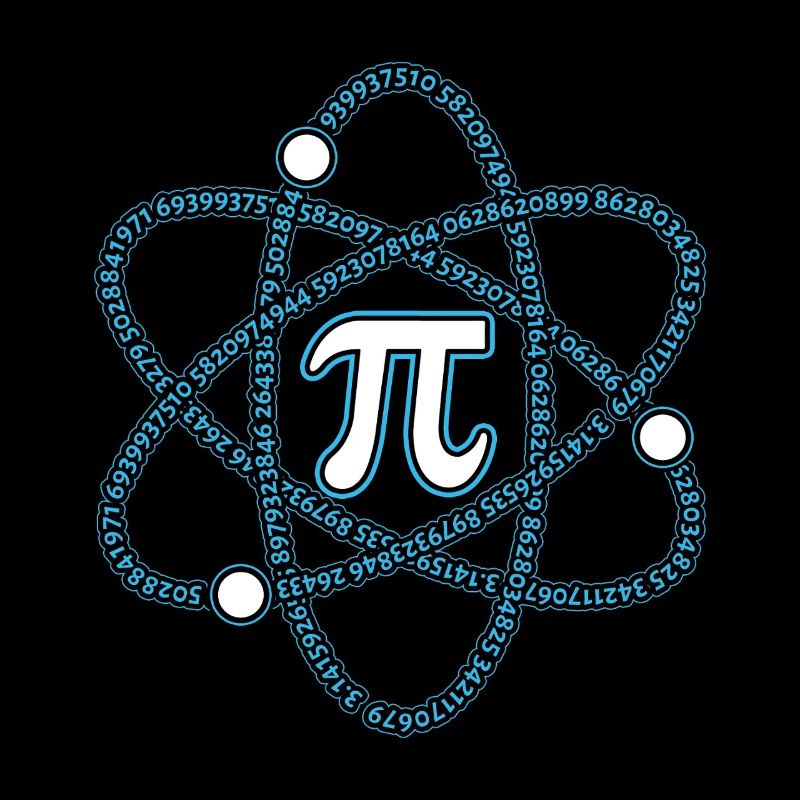 Conception de cercles de numéro atomique Pi Tag