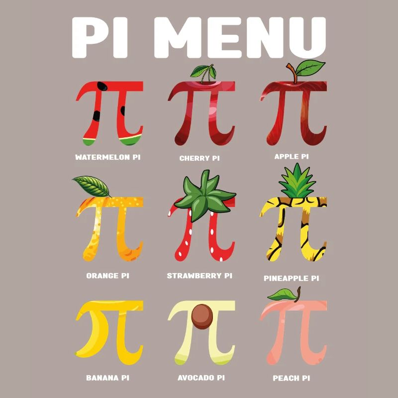 Pi Menu Fruit Pi Day Fun Math Art