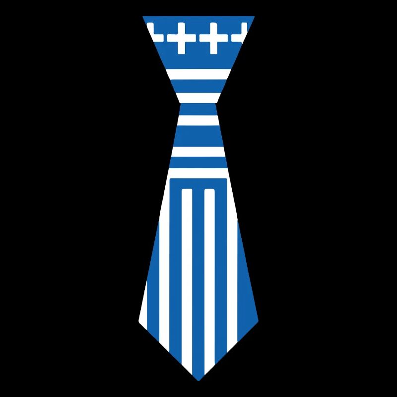 Tie Blue White Greek Easter