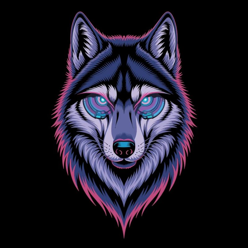Techno Wolf Kunst