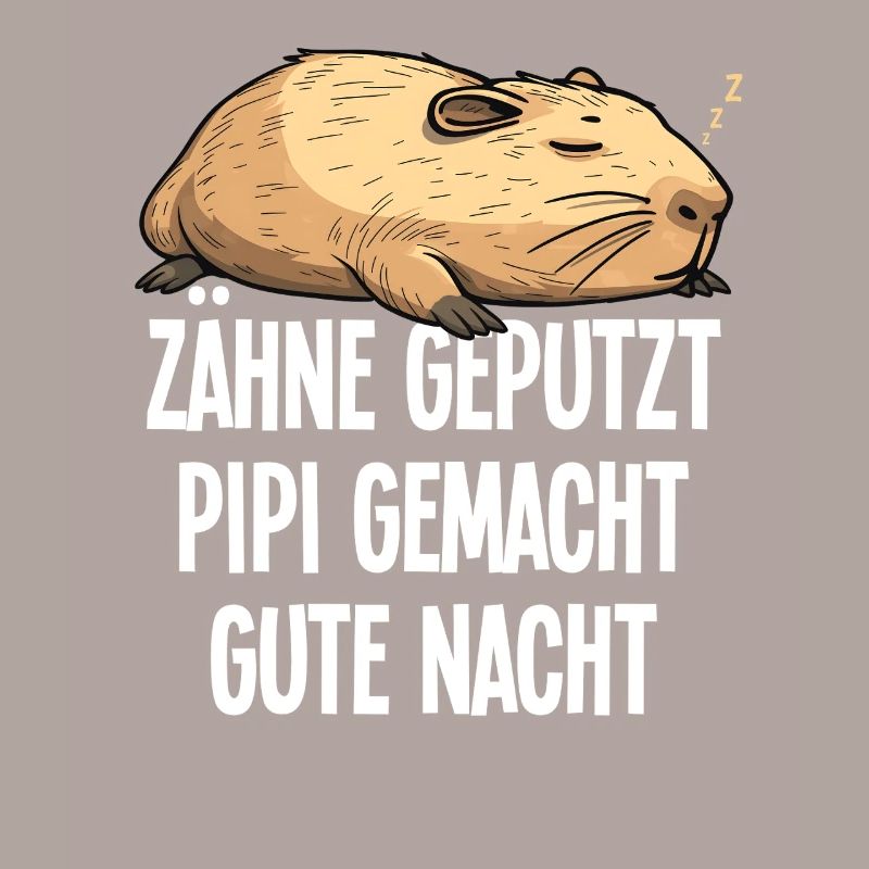 Teeth Brushed Good Night Capybara Pajama Gift