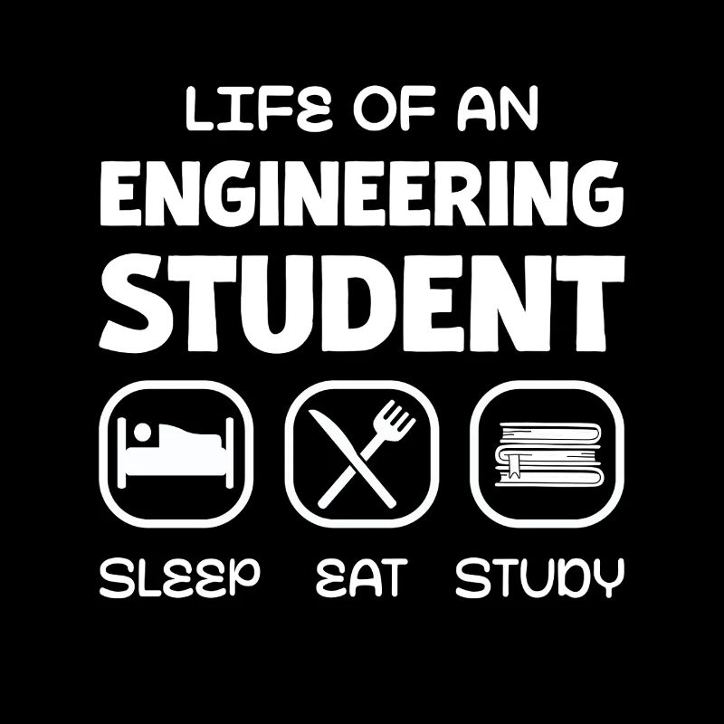 Life of an engineering student Learning to sleep eat
