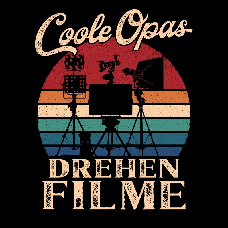 Cool Grandpas Making Movies Retro Grandpa