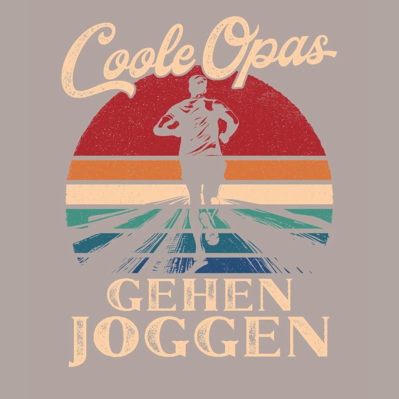 Coole Opas gehen Joggen Retro Großvater