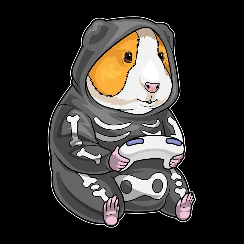 Meerschweinchen Halloween Gamer