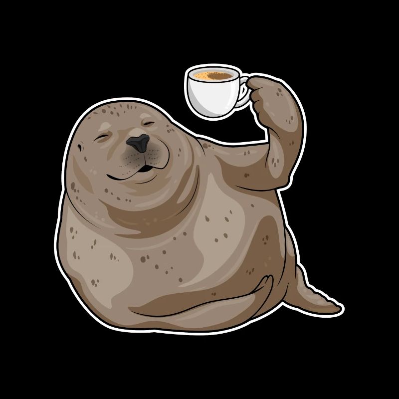 Seehund Tasse Kaffee