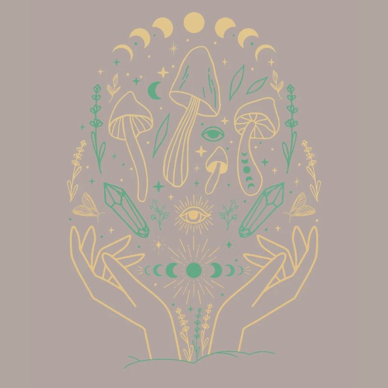 Champignons Boho & Minimalisme Goblincore Esthétique