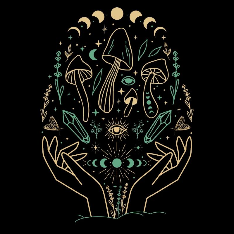 Champignons Boho & Minimalisme Goblincore Esthétique