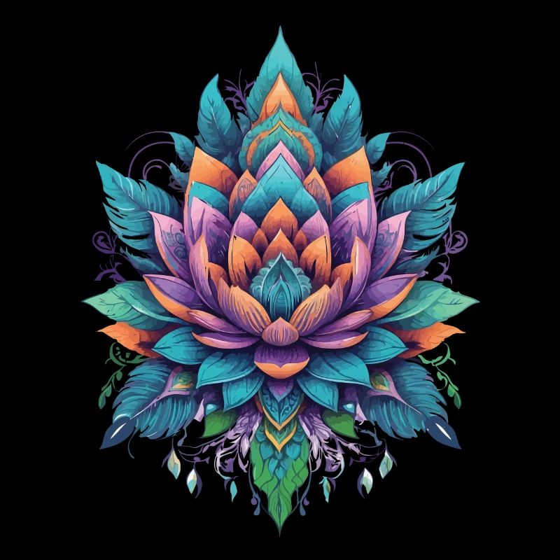Conception esthétique spirituelle de Mandala Lotus