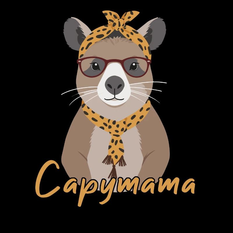 Capymama Lustige Capybara Mutter Wasserschwein
