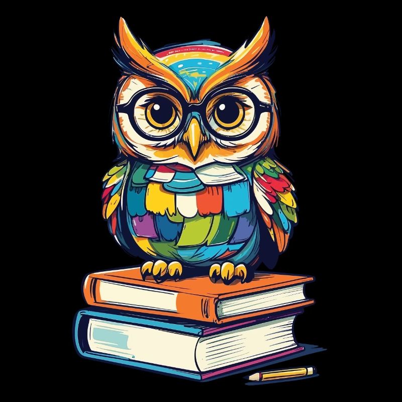 Books Owl Owls Lover Cute Book Illustration