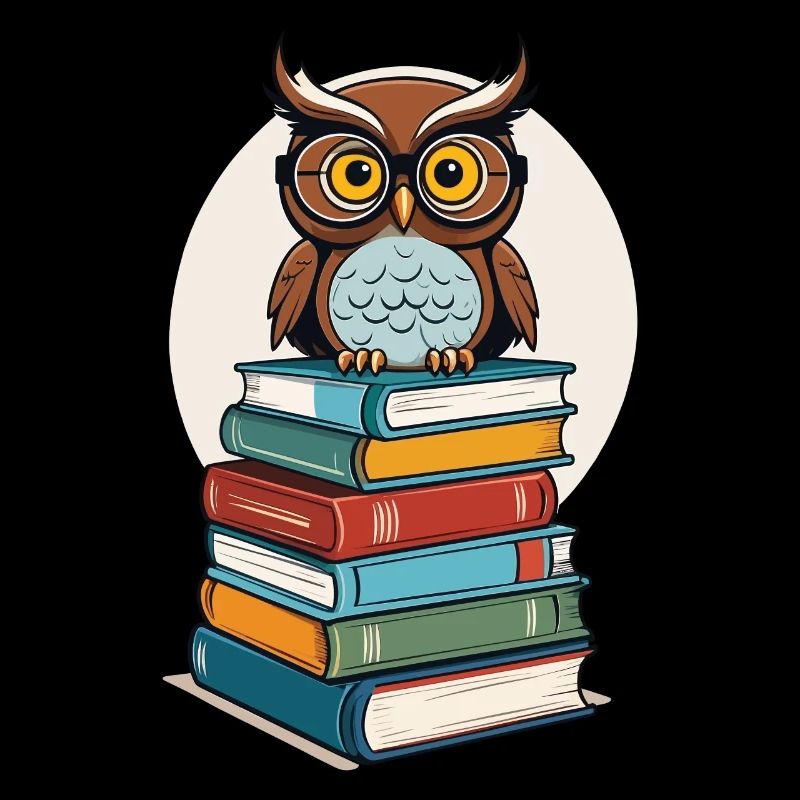 Books Owl Owls Lover Cute Book Illustration