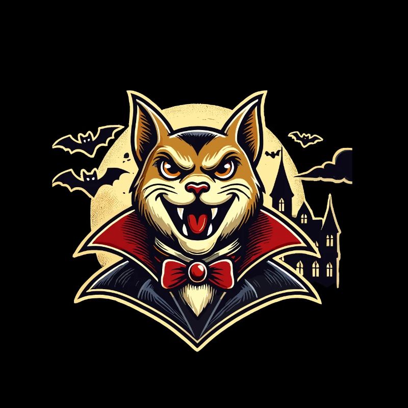 Chat vampire aimant chat propriétaire Halloween