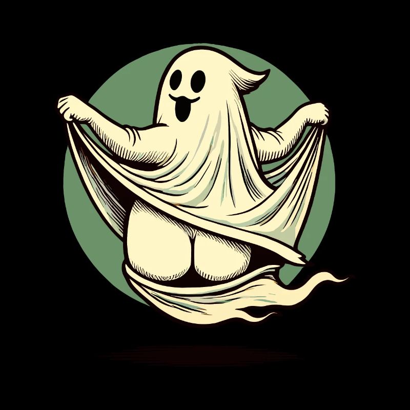 Funny Halloween Ghost Freak Under Sheet