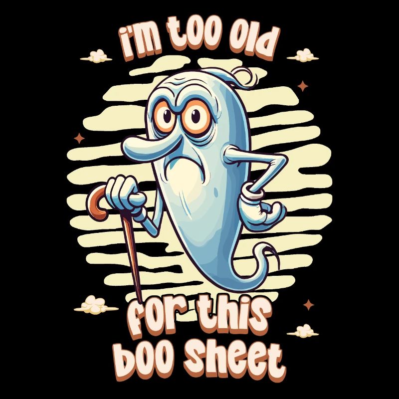 Funny Saying Design Grumpy Old Ghost