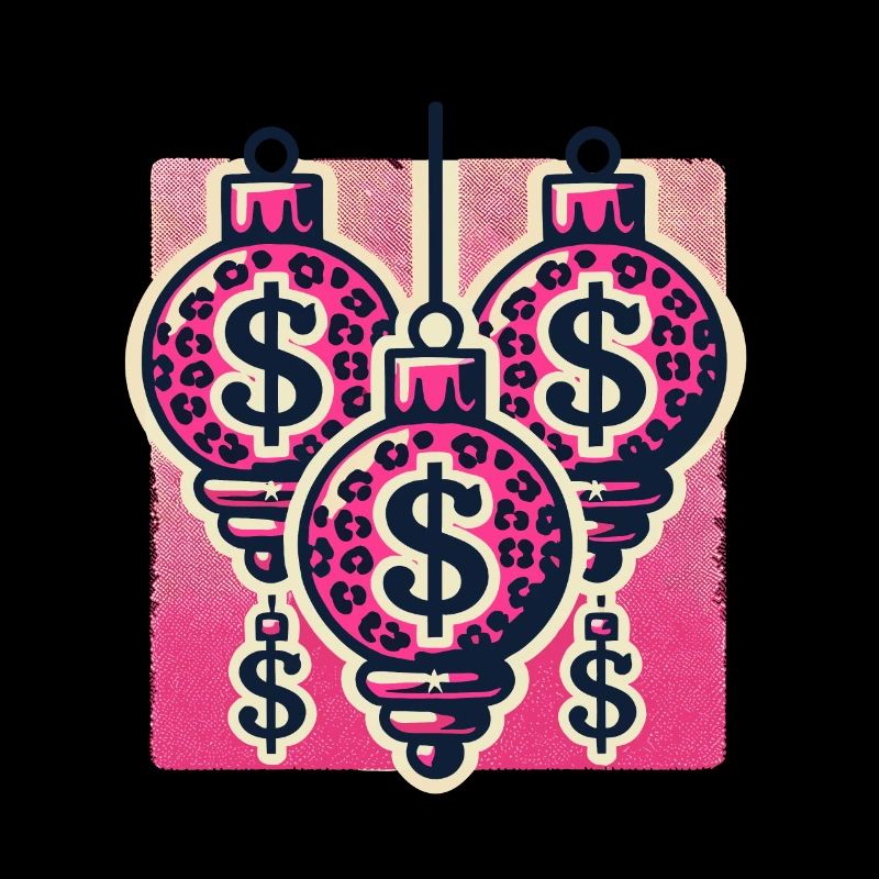 Christmas decorations with dollar signs