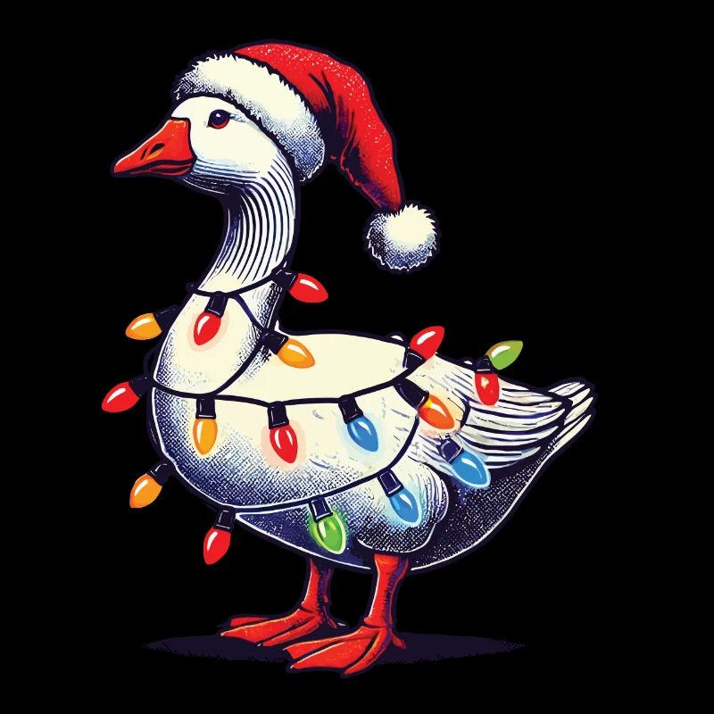 Funny Clumsy Christmas Goose
