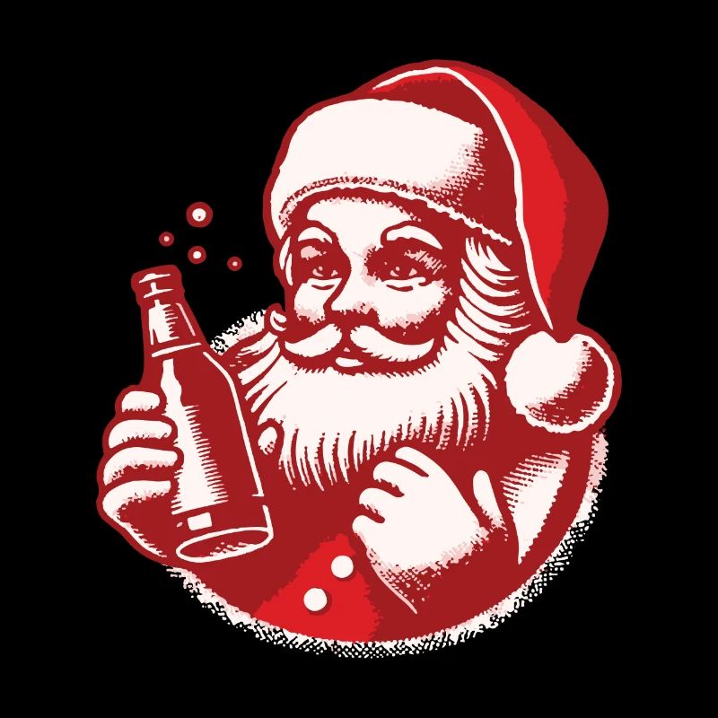 Plaisir de Noël avec le Père Noël et boisson