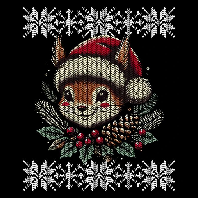 Weihnachtliches Eichhörnchen Strickmuster