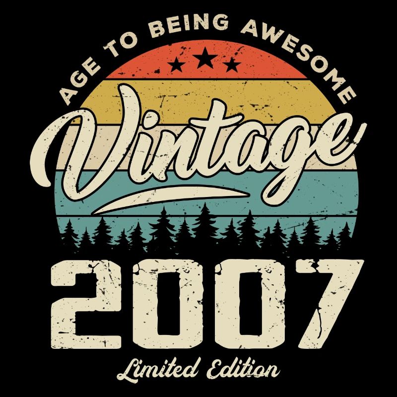 Vintage Retro Style Anniversary Gift 2007