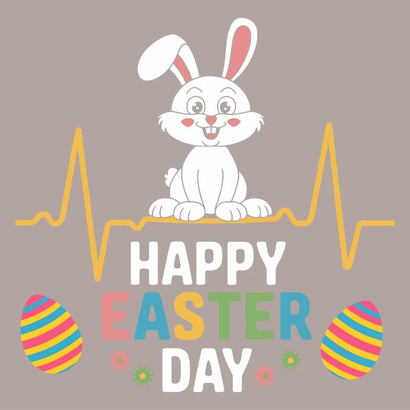 Happy Easter Day Bunny Easter Eggs