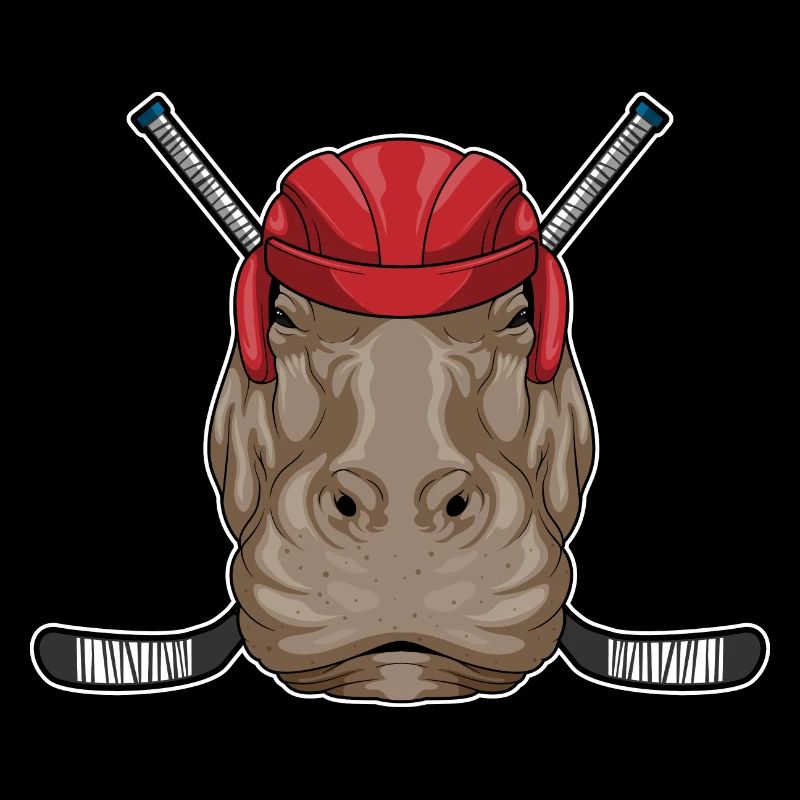 Nilpferd Eishockey Eishockeyschläger
