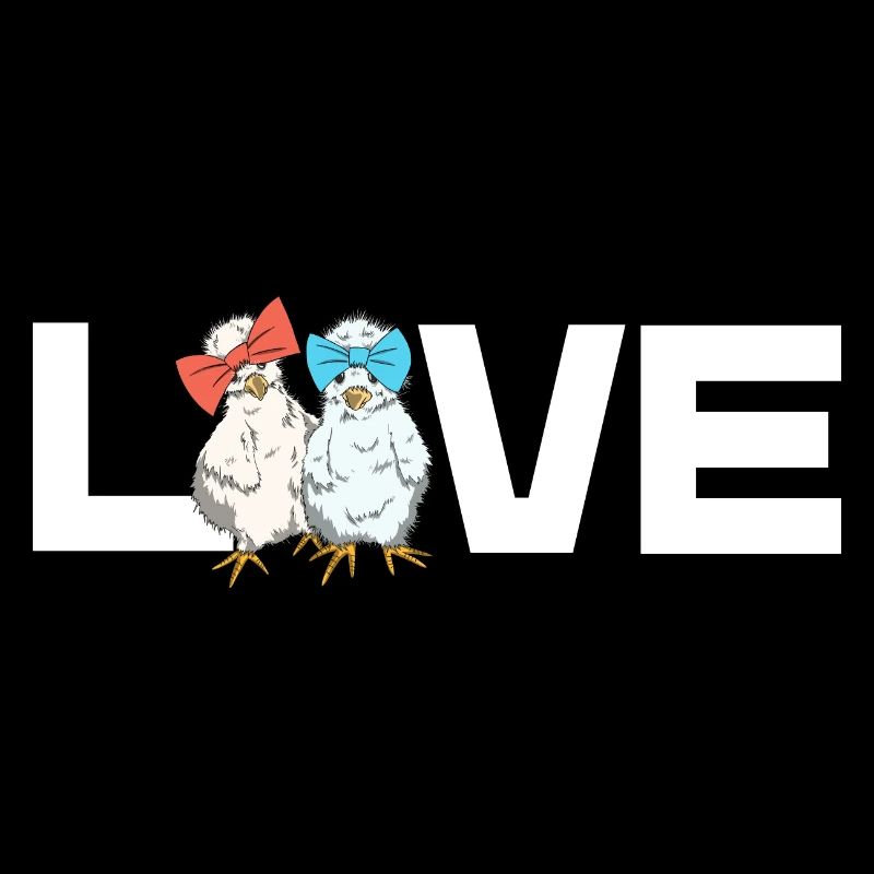 LOVE Poulet Poulet Soie Poulets Chick Soie Poulet Design
