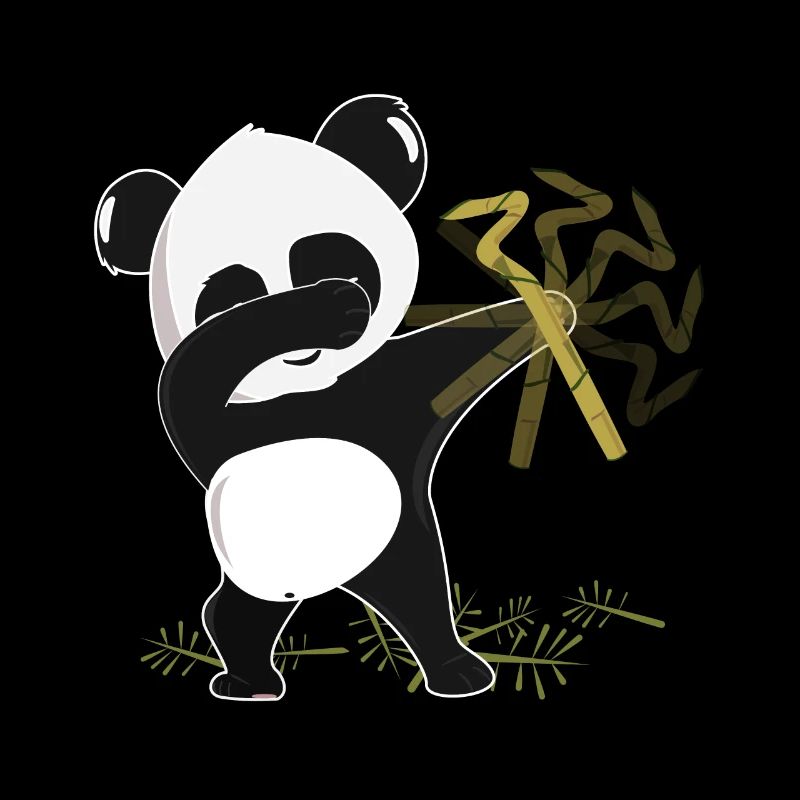 tamponner le panda - cadeau d'ours panda en bambou