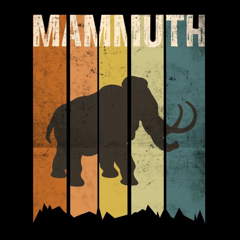 Vintage Sunset Mammuth Tier Geschenk