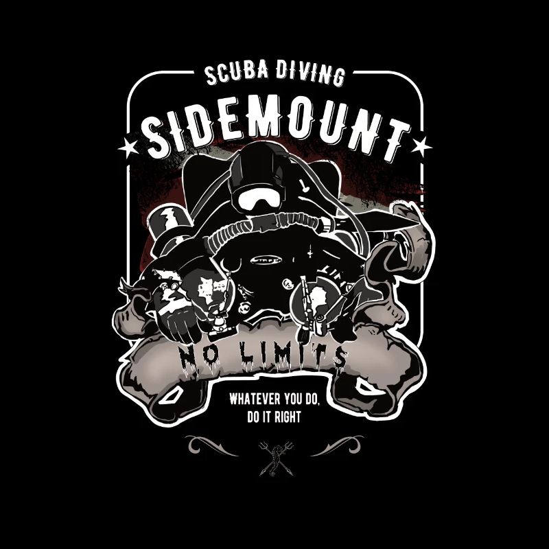 Sidemount Tauchen Höhlentauchen Geschenk no limits